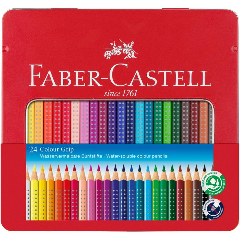 Faber-Castell Colour Grip Buntstifte 24er Blechetui